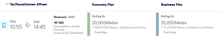 Miles And More Praemienflug Discover Airlines Frankfurt Marrakesch