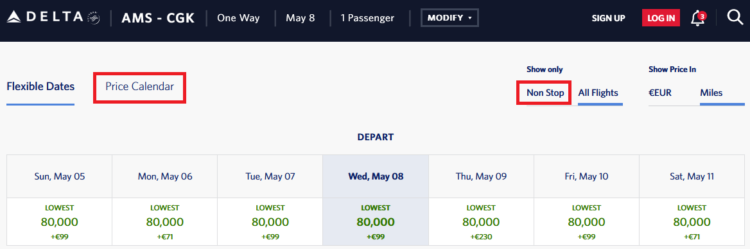 Delta Skymiles Suche Ams Cgk 2