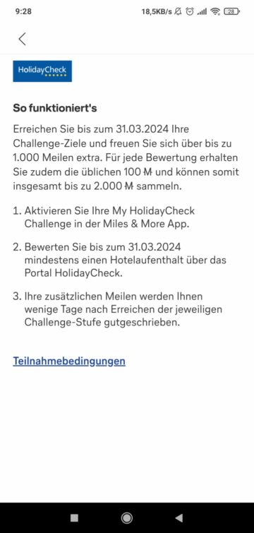 Miles And More My Holidaycheck Challenge Februar 2024 Bedingungen