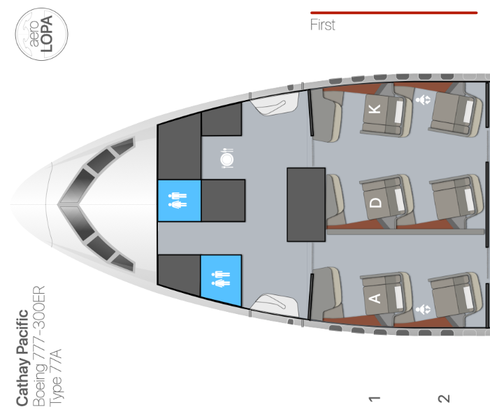 Aerolopa Seatmap Cathay Pacific First Class Boeing 777 300er
