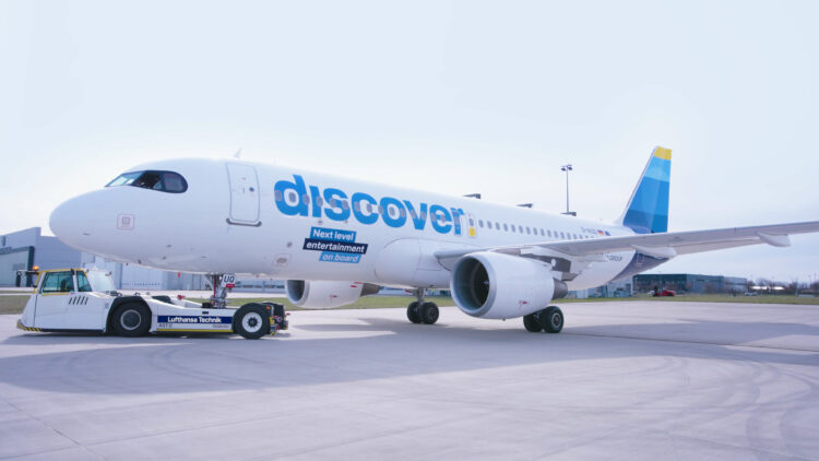 Discover Airlines A320 Testflugzeug Ife