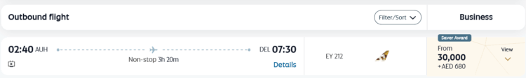 Etihad Guest Praemienflug Etihad Busienss Class Abu Dhabi Delhi