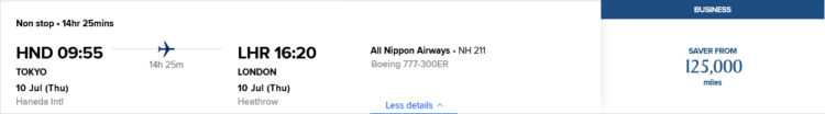 Krisflyer Praemienflug Ana Business Class Tokio London