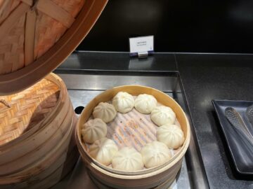 China Airlines Business Class Lounge Taipei Dumplings