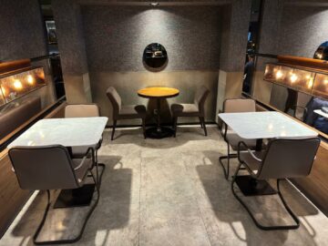 China Airlines Business Class Lounge Taipei Esstische Buffett