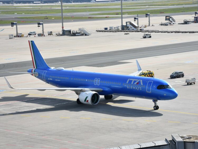 Ita Airways Flugzeug Airbus A321neo Frankfurt Gerade