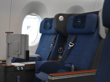 Lufthansa Airbus A350 Allegris Premium Economy Sitz 7