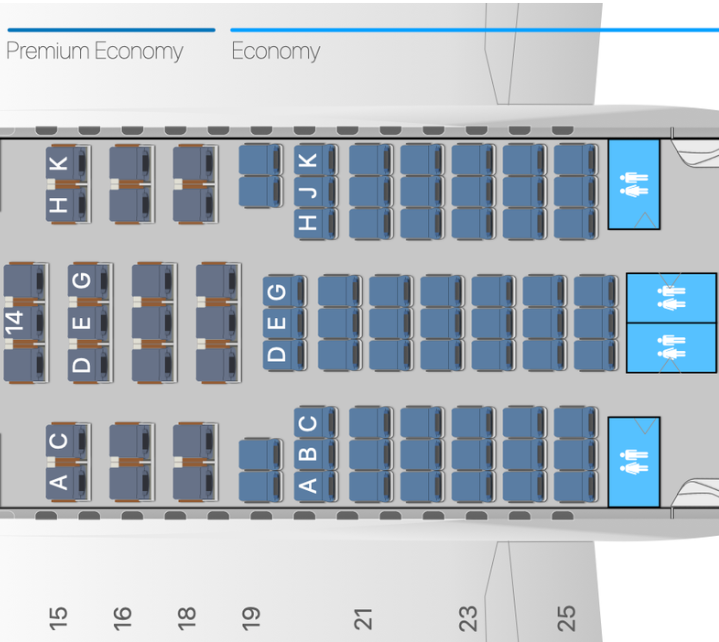 Lufthansa Seatmap A350 900 Allegris Premium Ecnomy Class Ecnomy Class Aerolopa Sitztypen