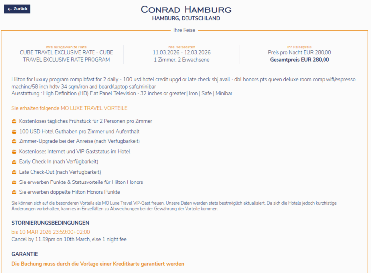 Moluxe Hotelsuche Buchungsuebersicht Conrad Hamburg