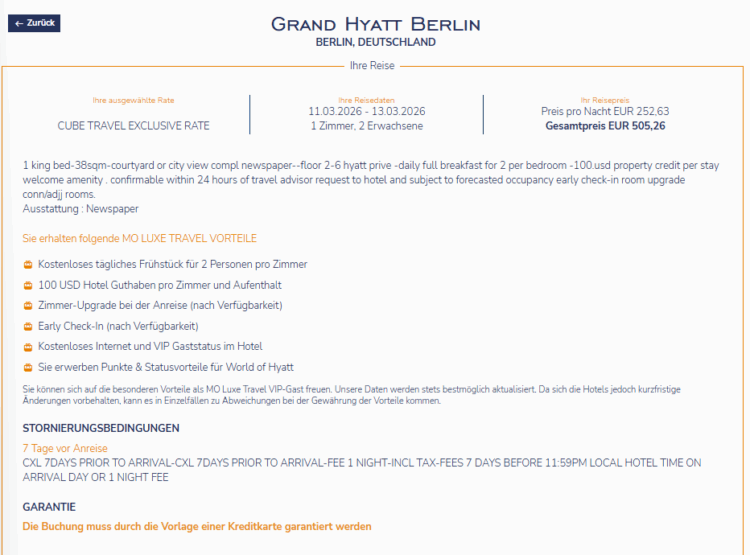 Moluxe Hotelsuche Buchungsuebersicht Grand Hyatt Berlin