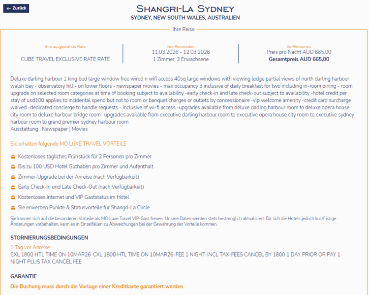 Moluxe Hotelsuche Buchungsuebersicht Shangri La Sydney