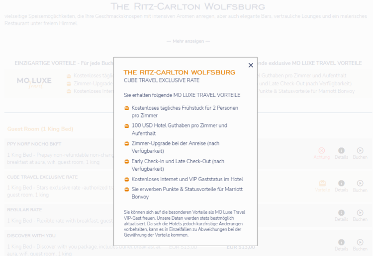 Moluxe Hotelsuche Vorteile Ritz Carlton Wolfsburg