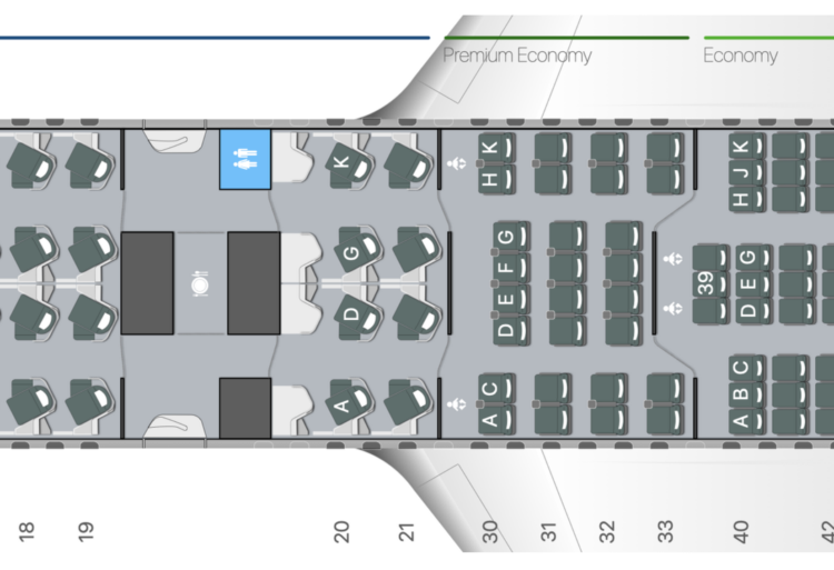Cathay Pacific Premium Economy Airbus A350 900 Sitzplan Aero Lopa