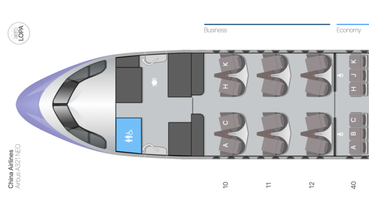 China Airlines Business Class Airbus A321neo Aero Lopa Seat Map
