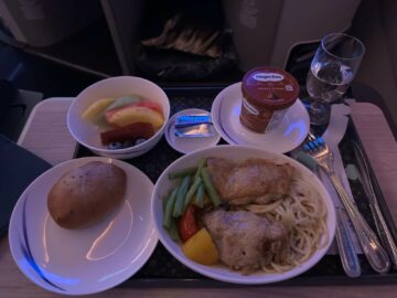 China Airlines Business Class Airbus A321neo Chicken