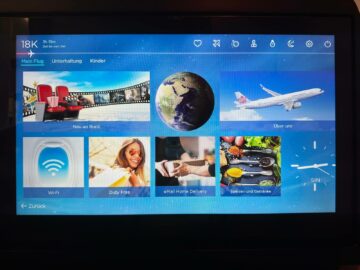 China Airlines Business Class Airbus A321neo Home Screen