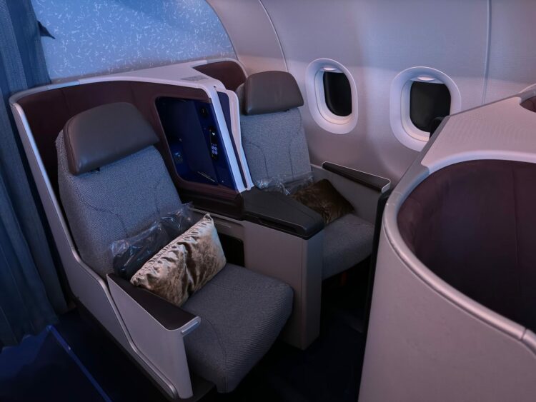 China Airlines Business Class Airbus A321neo Letzte Reihe