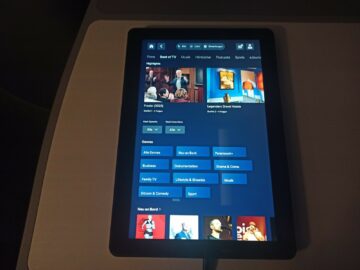 Lufthansa Allegris Business Class Airbus A350 Entertainmet Tablet 2