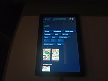 Lufthansa Allegris Business Class Airbus A350 Entertainmet Tablet 5
