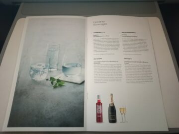 Lufthansa Allegris Business Class Airbus A350 Menuekarte 4