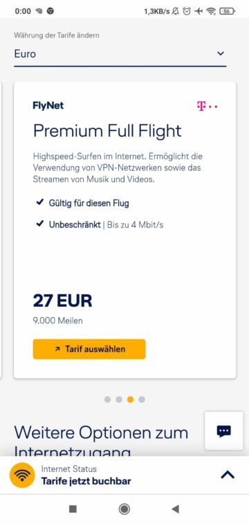 Lufthansa Allegris Business Class Airbus A350 Wifi 3