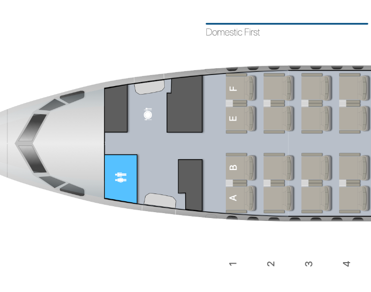 American Airlines Boeing 737 800 Domestic Fist Class Seatmap