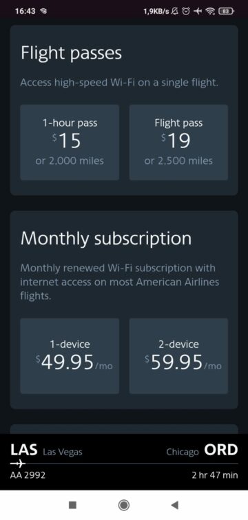 American Airlines Boeing 737 800 Domstic First Wifi 2
