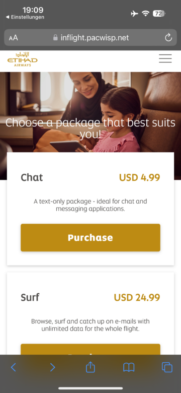 Etihad Airways Business Class Boeing 787 Wifi5