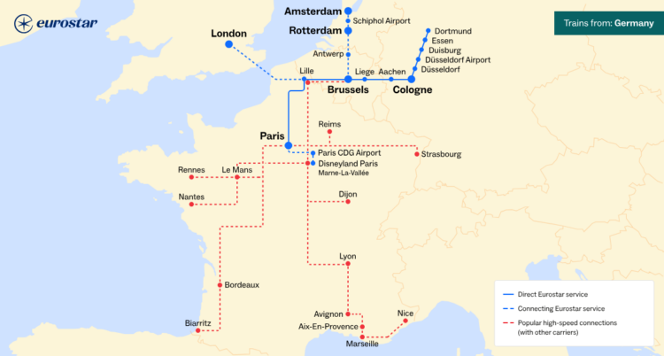 Eurostar Routemap Deutschland Copyright