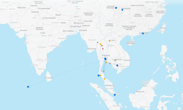 Bangkok Airways Streckennetz November 2024 Flightconnections