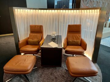 Etihad First Class Lounge Abu Dhabi Terminal A Sessel 1