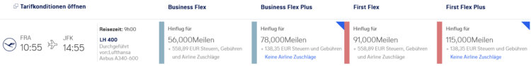 Miles And More Praemienflug Lufthansa First Class Frankfurt New York