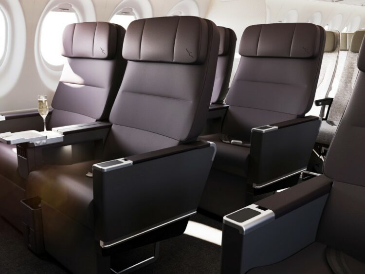 Qantas Airbus A220 Business Class Sitz Copyright