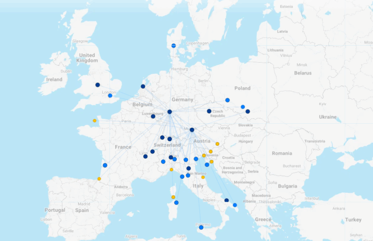 Air Dolomiti Streckennetz Dezember 2025 Flightconnections