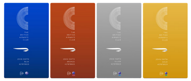 British Airways Club Neues Kartendesign