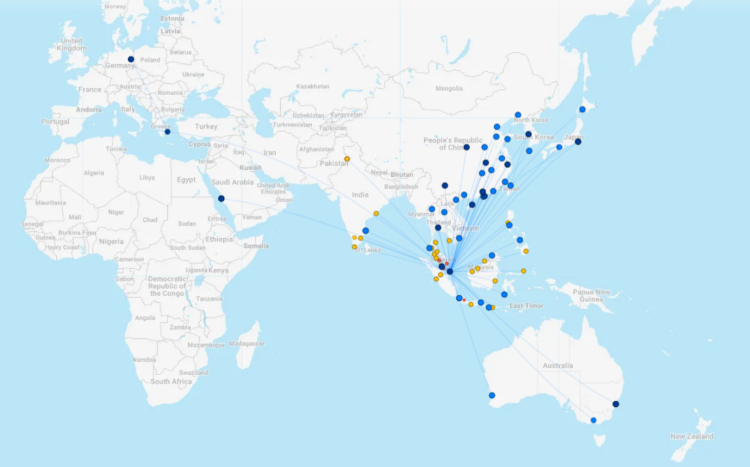 Scoot Streckennetz Januar 2025 Flightconnections