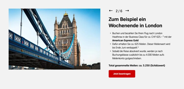 Doppelte Meilen Flugbuchung Swiss Kreditkarten Nach London Screenshot Miles And More
