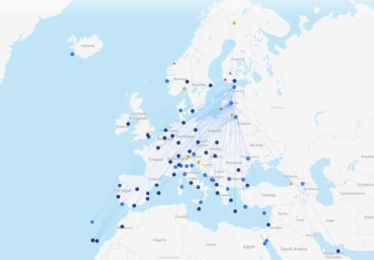 Air Baltic Streckennetz September 2025 Flightconnections