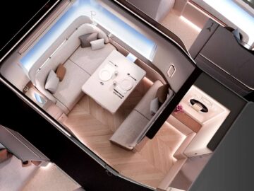 Airbus First Class Konzept Airbus 350 1000 Master Suite Oben Copyright
