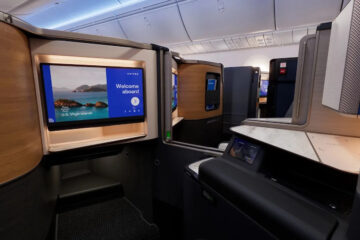 United Airlines Neue Polaris Bildschirm Copyright