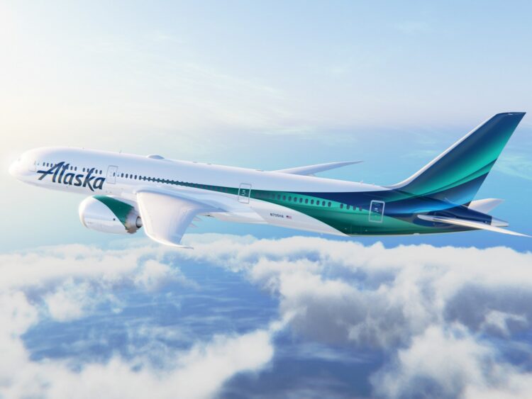 Alaska Airlines Flugzeug Boeing 787 9 Lackierung Copyright