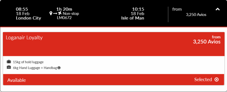 Loganair Loyalty Praemienflug Loganair Londond Isle Of Man