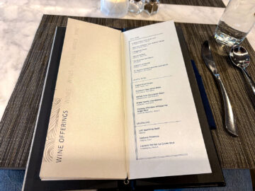 United Polaris Lounge San Francisco Dining Room Drinks Karte