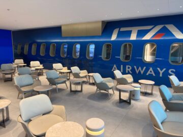 Ita Airways Runway Lounge Mailand Linate Sessel Bereich