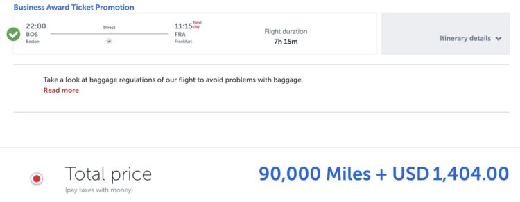 Miles And Smiles Praemienflug Lufthansa Business Class Boston Frankfurt August 2026
