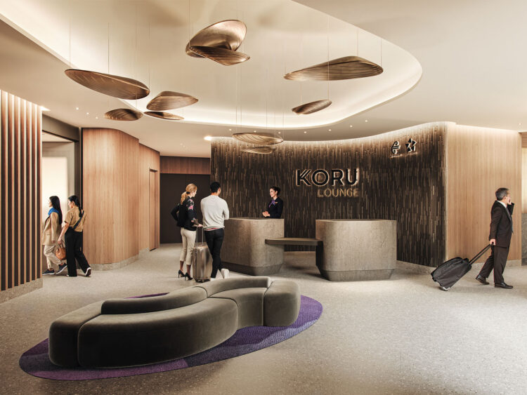 Neue Air Zealand Koru Lounge Foyer Copyright