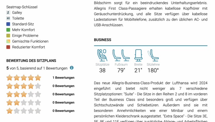 Seatmaps Nutzerbewertungen