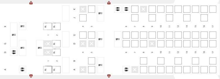 Swiss 777 300er Seatmap Business First Class Zurich Genf Lx2802 18.10.2025