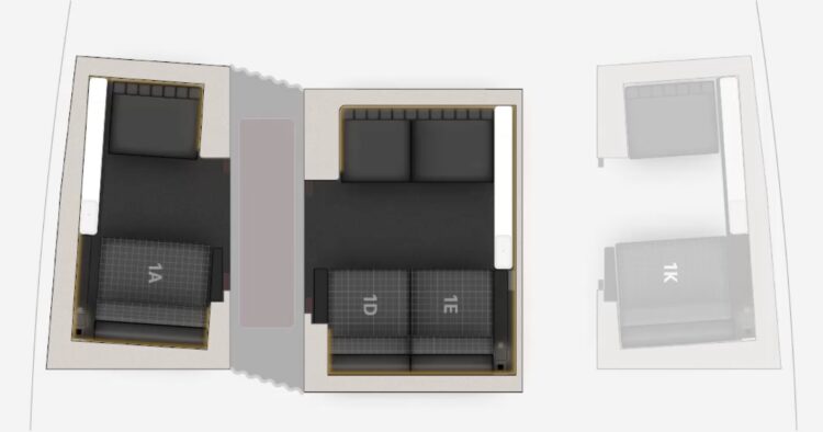 Swiss Senses First Class Grand Suite Seatmap Copyright