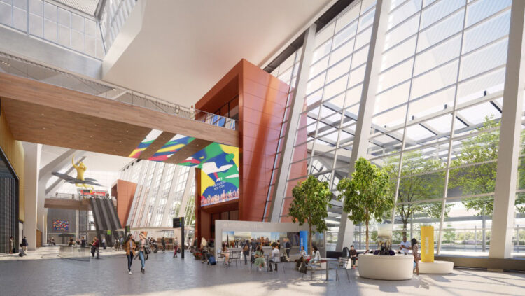 Jfk Airport Terminal One Einganghalle Copyright